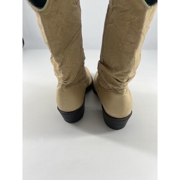 Dingo Womens Boots Tan Beige Pull On Boho Cowgirl Size 8 M Rodeo USA - Picture 6 of 7
